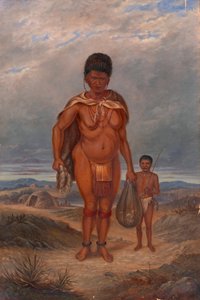 ホッテントットの女性と子供たち、カリフォルニア州。 1893年。