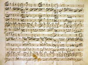 La scuola de gelosiのスコアからの原稿ページのc18後期コピー 作： Antonio after Salieri