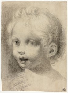 子供の頭部（レクト） ヌード男性像（裏面） 作： Antonio da Correggio