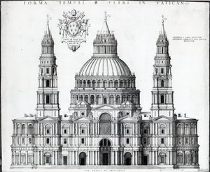 ローマのサンピエトロ大聖堂の計画、1539年 作： Antonio da Sangallo