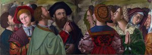 「イタリア、ヴェローナのジュスティ家」アントニオ・ダ・ヴェンドリ作（1476～1555年頃）、キャンバスに油彩、55 x 153 cm、1520年頃 ロンドン・ナショナル・ギャラリー 作： Antonio da Vendri