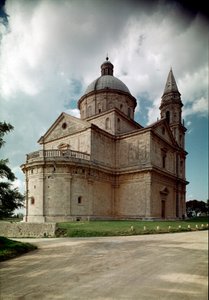 建築家アントニオ・ダ・サンガッロ（1453-1534）が制作したサン・ビアージョ教会の眺め 1518-1545年 トスカーナ州モンテプルチャーノイタリア 作： Antonio da the elder Sangallo