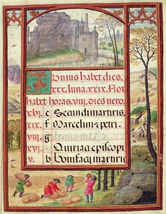 6月、「ドムマヌエルの時間の書」、1517年から38年（ベラムのテンペラ）のミニチュア 作： Antonio de Hollanda