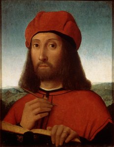 15世紀後半または16世紀初頭の男の肖像。 作： Antonio de Saliba