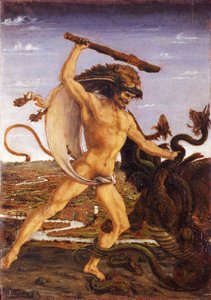 ヘラクレスとハイドラとヘラクレスとアンテウス 作： Antonio del Pollaiolo