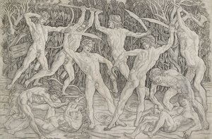 裸の男性の戦い、c1470-1475 作： Antonio Pollaiuolo
