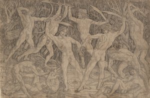 裸の男の戦い、ca。 1470～90年頃。 1470-90。 作： Antonio Pollaiuolo