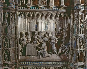 ヘロデの饗宴、サロメスダンス、アルジェントの祭壇、1478年（銀） 作： Antonio di Salvi