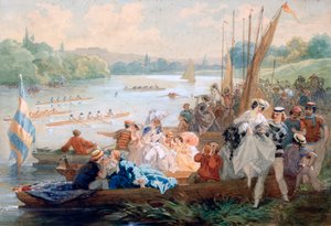 第二帝国のアニエールでのレガッタ、c1868-1905 作： Antony Paul Emile Morlon