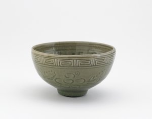 竜泉風の丼、茶碗（八）、19世紀初頭（青磁釉石器） 作： Aoki (attr. to) Mokubei