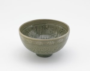 竜泉風の丼、茶碗（八）、19世紀初頭（青磁釉石器） 作： Aoki (attr. to) Mokubei