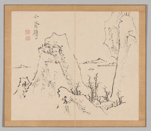 池野大河、第1巻の葉8、18世紀後の景観研究のダブルアルバム。