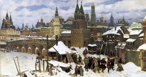 17世紀のモスクワ。オールセインツ橋、1901 作： Apollinari Mikhailovich Vasnetsov