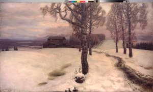 春の息吹 - Appolinari Mikhaylovich Vasnetsov (1856-1933) の絵画、キャンバスに油彩 作： Apollinari Mikhailovich Vasnetsov