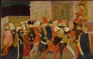サビニの女たちのレイプ、15世紀 作： Apollonio di Giovanni di Tommaso