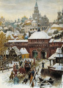 17世紀、19世紀末から20世紀初頭のモスクワ。 作： Appolinari Mikhaylovich Vasnetsov