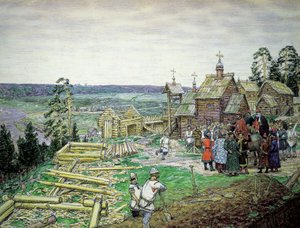 モスクワ クレムリンの創設、1156 年、1917 年。 作： Appolinari Mikhaylovich Vasnetsov