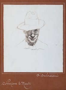 自画像（水墨画） 作： Arcangelo Salvarani