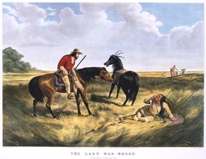 「最後の戦争フープ」、1834-1907 作： Archibald Campbell Tait