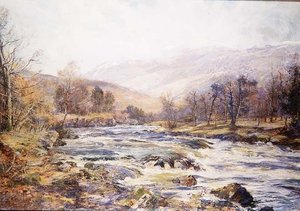 O川の冬の日差し、スコットランド 作： Archibald Kay