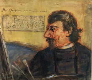 ポール・ゴーギャンの肖像 作： Archibald Standish Hartrick