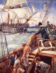 私たちの船長は有名な戦いのバラード、最初の版、1920年からフランス人「Ho！」を歓迎しました 作： Archibald Webb