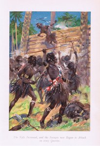 叫び声が増加し、野蛮人は今四半期ごとに攻撃を開始しました、1900年代 作： Archibald Webb