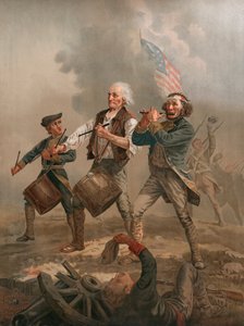 ヤンキー・ドゥードゥル」または「76の精神」 1875年頃（クロモリソグラフ 作： Archibald Willard