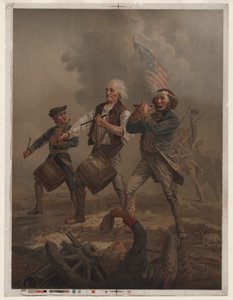 ヤンキー・ドゥードゥル1776 1876年頃（クロモリトグラフ） 作： Archibald Willard
