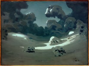 森の中の月明かり。冬 作： Archip Iwanowitsch Kuindschi