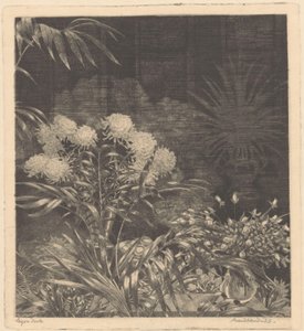 花瓶の花と鉢の植物のインテリア 作： Arend Hendriks (signed by artist)