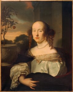 女性の肖像、左半分の人物 作： Arie de Vois