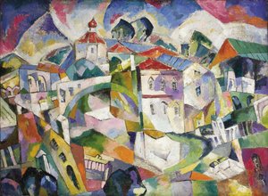 キュビズム都市景観、1910年代 作： Aristarkh Vasilievic Lentulov