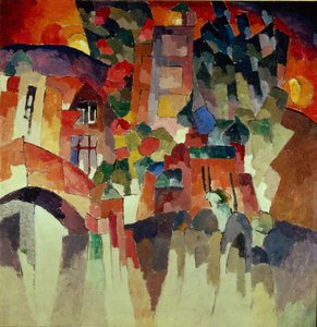 ゲートのあるキスロヴォツクの風景1913年 作： Aristarkh Vasilievic Lentulov