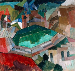 ロシア南部の町、1914〜16年 作： Aristarkh Vasilievic Lentulov