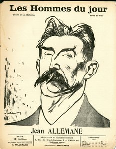 Les Hommes du jour "の表紙、風刺的なB＆W 作： Aristide Delannoy