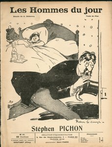 1905年頃の「The Men of the Day」の表紙-イラスト：アリスティッド・デラノワ（1874-1911）。寝室 - マリアンヌ、ピション・ステファン（1857-1933）の場合 作： Aristide Delannoy
