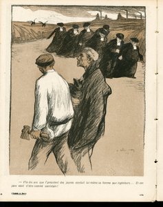 バタープレート、134番、カラーの風刺画 作： Aristide Delannoy