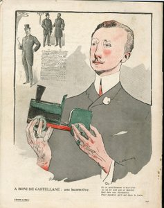 バター・プレート」195番、カラーの風刺画 作： Aristide Delannoy