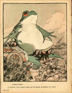 バタープレート、240番、カラーの風刺画 作： Aristide Delannoy