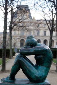 チュイルリー公園、アリスティード・マイヨール、夜、パリ、フランス（写真