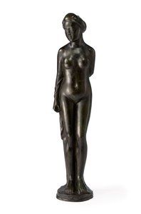 右腕にドレープをかけた入浴者の立ち姿; Baigneuse debout drapee sur le bras droit 作： Aristide Maillol