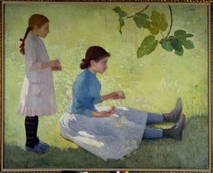 花の冠 アリストイド・マイヨール（1861-1944）の絵画 1889年 個人蔵