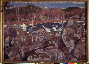フィンランドの春。 Arkadi（Arkady）Alexandrovich Rylov（1870-1939）による絵画、キャンバスに油彩 作： Arkadij Aleksandrovic Rylov