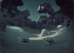 森の中の月光スポット。冬、1898-1908 作： Arkhip Ivanovich Kuindzhi