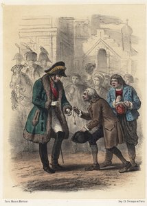 国王シャルル 14 世 (ジャン ド スエード) (ジョン バティスト ベルナドット) (1763-1844) は、元教師からメダルを授与されました - テロリーによる彫刻 作： Armand Louis Henri Telory
