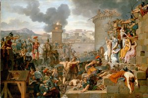 ""Metellus Raising the Siege" (Metellus Raising the Siege) ケントブリカ市の包囲中、クィントゥス・カエシリウス・メテルス・マケドニクスは、住民がレトゲネスの子供たちを攻撃にさらしたため、兵士を逮捕しました。 描きました 作： Armand Charles Caraffe