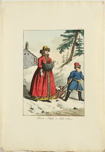 Moeurs et Costumes des Russesのロシアの冬服、1817年 作： Armand Gustave Haubigant