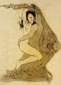 レフルールデュマルのイラスト、シャルルボードレールの詩、1899年