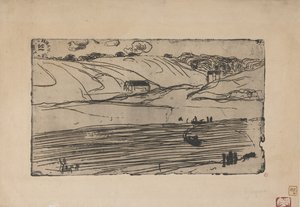 La Peche (釣り) 1893 (エッチング & ルーレット) 作： Armand Séguin